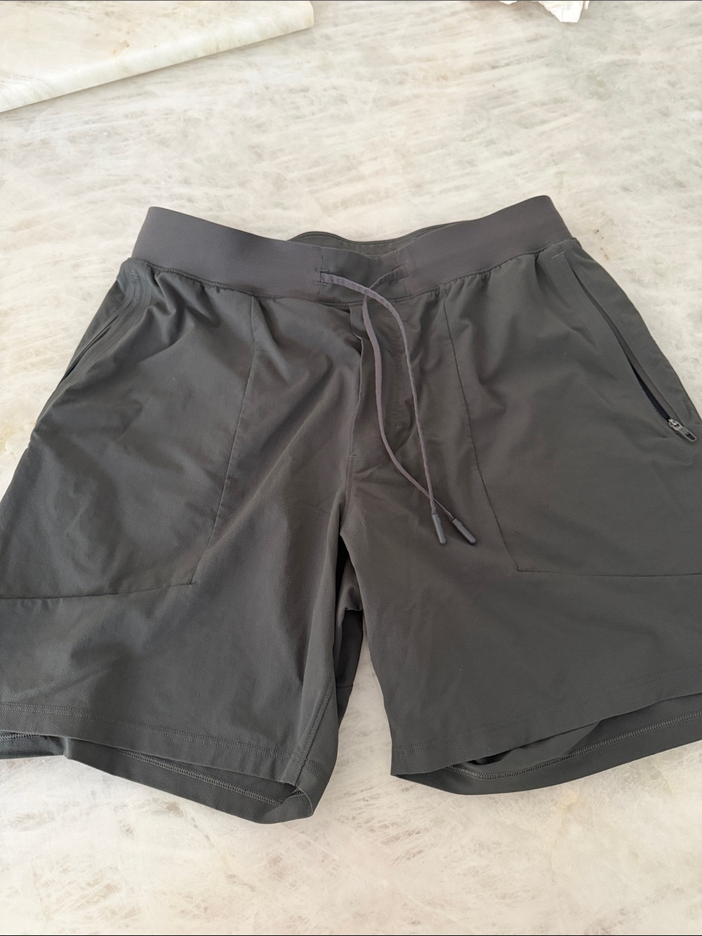 Men's Army green License to Train Performance Drawstring Shorts